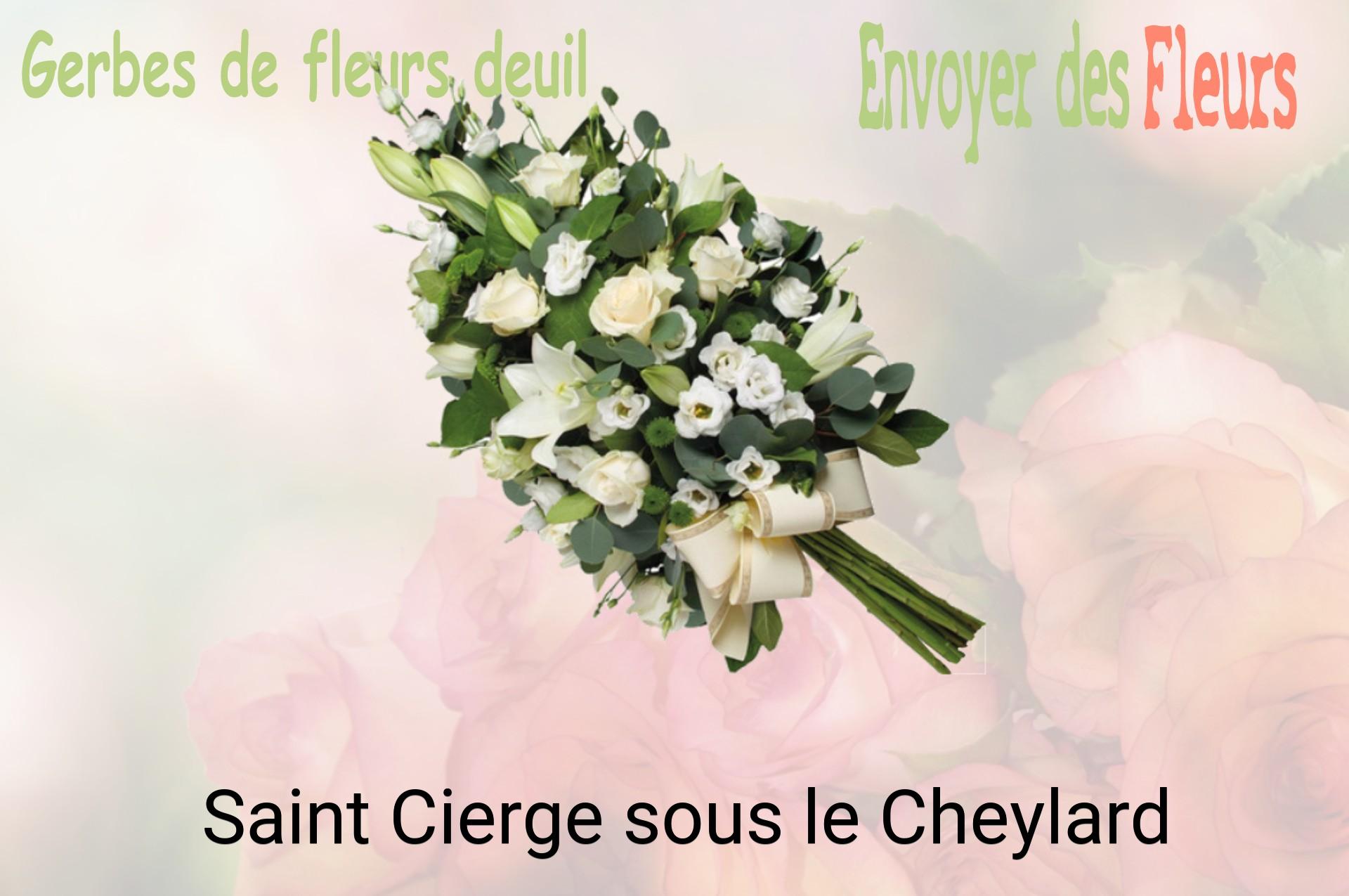 Gerbe de fleurs de deuil livrée à Saint-Cierge-sous-le-Cheylard
